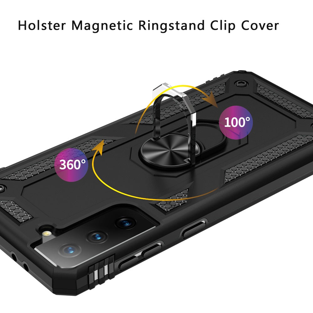 Samsung Galaxy S22 /Plus Ultra Belt Clip Holster Ring Stand Holder, Military Grade Fit for Magnetic Car Mount Shockproof Hybrid Rugged  Phone Case Cover
