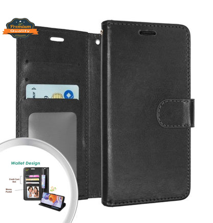 For TCL T-Mobile REVVL V Plus 5G Leather Wallet Case with Credit Card Holder Storage Lanyard Kickstand & Magnetic Flip  Phone Case Cover