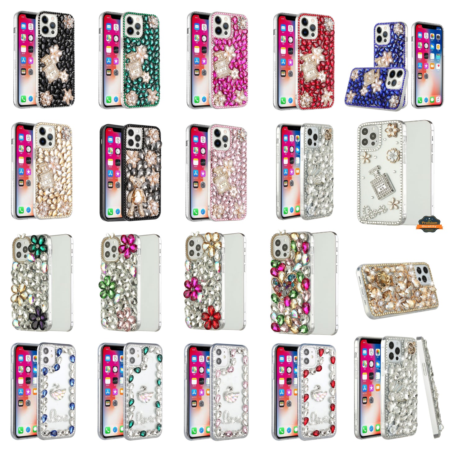 For Motorola Moto G Pure Bling Clear Crystal 3D Full Diamonds Luxury Sparkle Transparent Rhinestone Hybrid Bumper  Phone Case Cover