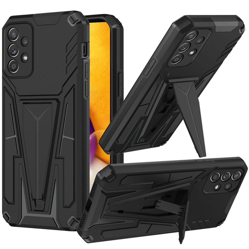For Samsung Galaxy A73 5G Heavy Duty Protection Hybrid Built-in Kickstand Rugged Shockproof Military Grade Dual Layer  Phone Case Cover