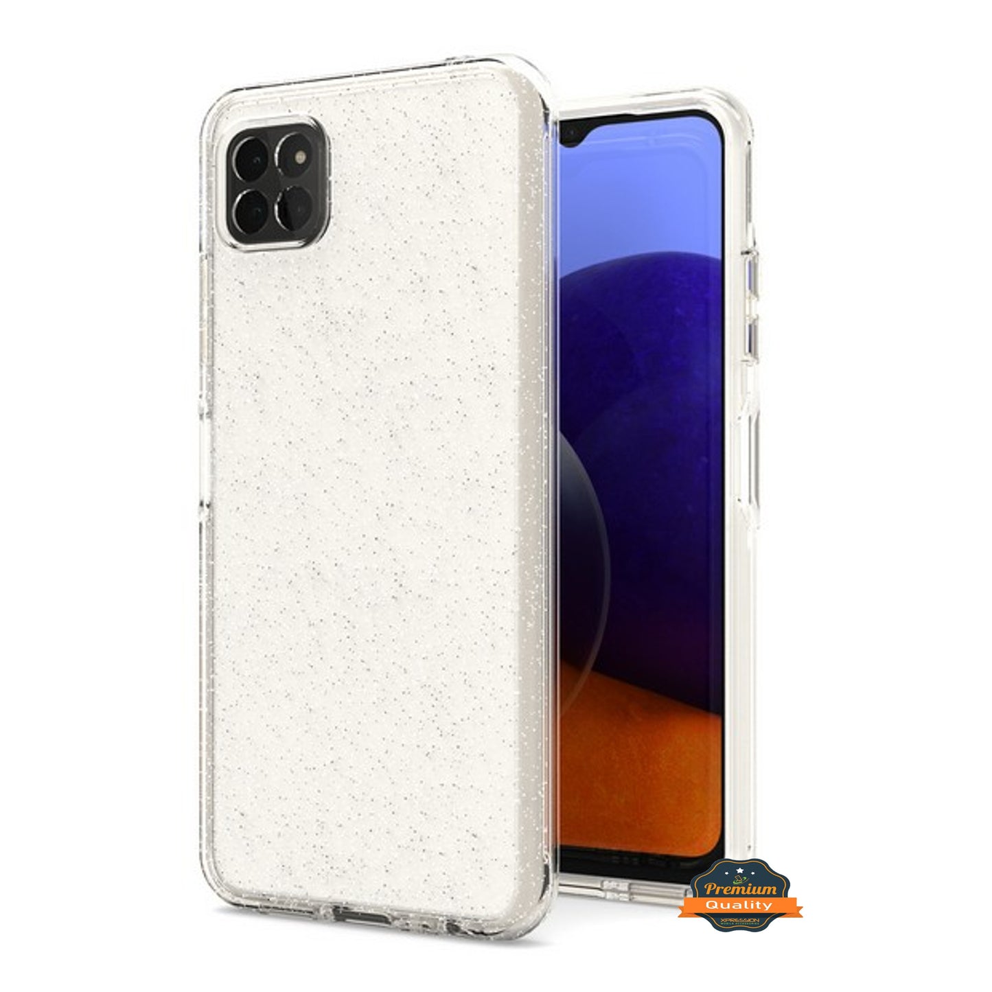 For Samsung Galaxy A22 5G Glitter Sparkle Bling Shiny Thin Ultra Slim Hybrid Shockproof Rubber Silicone Soft TPU Gel Protective  Phone Case Cover