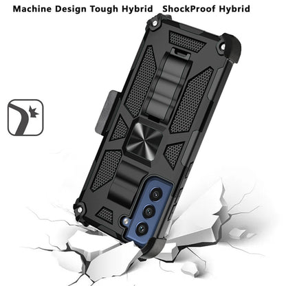 For Apple iPhone 13 (6.1") Hybrid 3in1 Combo Holster Belt Clip with Kickstand, Full-Body Armor Protective Military-Grade  Phone Case Cover