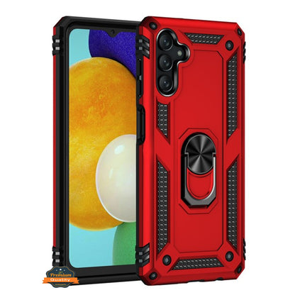 For Samsung Galaxy A13 5G Shockproof Hybrid Dual Layer PC + TPU with Ring Stand Metal Kickstand Heavy Duty Rugged Armor Shell  Phone Case Cover