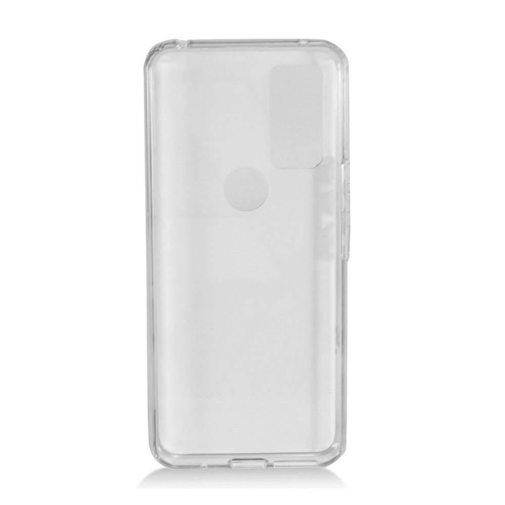 For Cricket Dream 5G Fashion IMD Design Plastic Hard Back Shock-Absorption PC with Rubber Soft TPU Bumper Protective Pink White Phone Case Cover