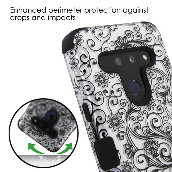 For LG G8 Thinq Hybrid Dual Layer Hard PC Cases Shockproof TPU Rugged Bumper  Phone Case Cover