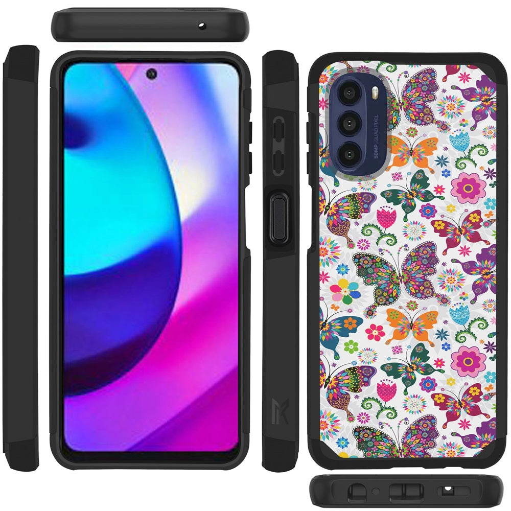 For Motorola Moto G 5G 2022 Slim Corner Protection Shock Absorption Hybrid Dual Layer Hard TPU Rubber Armor Defender  Phone Case Cover