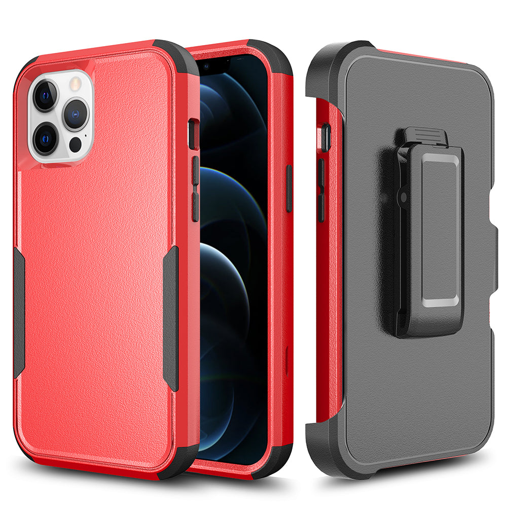 For Apple iPhone 13 / Pro Max Heavy Duty Cases with Rotatable Holster Kickstand Belt Clip Combo Hard PC + TPU Rugged Hybrid Bumper  Phone Case Cover