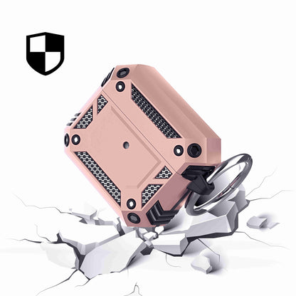 For Apple AirPods Pro Sturdy Shockproof Protective Hybrid Durable Armor with Wireless Charging, Carabiner Keychain  Phone Case Cover