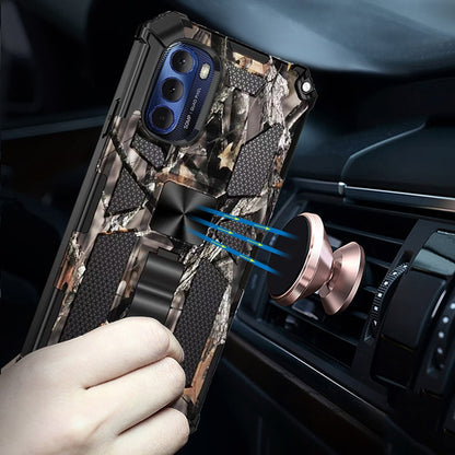 For Motorola Moto G Stylus 2022 4G Heavy Duty Hybrid Camouflage Kickstand [Military Grade] Fit Magnetic Car Mount  Phone Case Cover