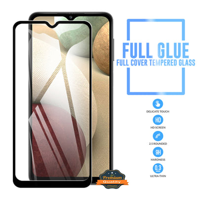 For Samsung Galaxy A13 5G Tempered Glass Full Coverage Edge to Edge Cover Protection 9H 2.5 Rounded Glass Screen Protector Clear Black Screen Protector