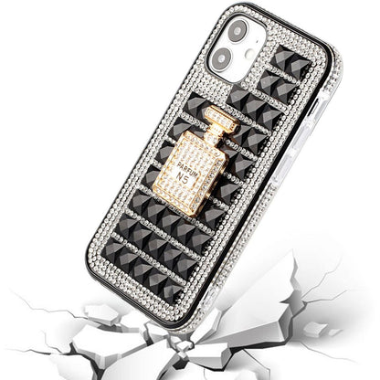 For Apple iPhone SE 2022 /SE 2020/8/7 Fashion Luxury 3D Bling Diamonds Rhinestone Jeweled Ornament Crystal Hybrid Hard  Phone Case Cover