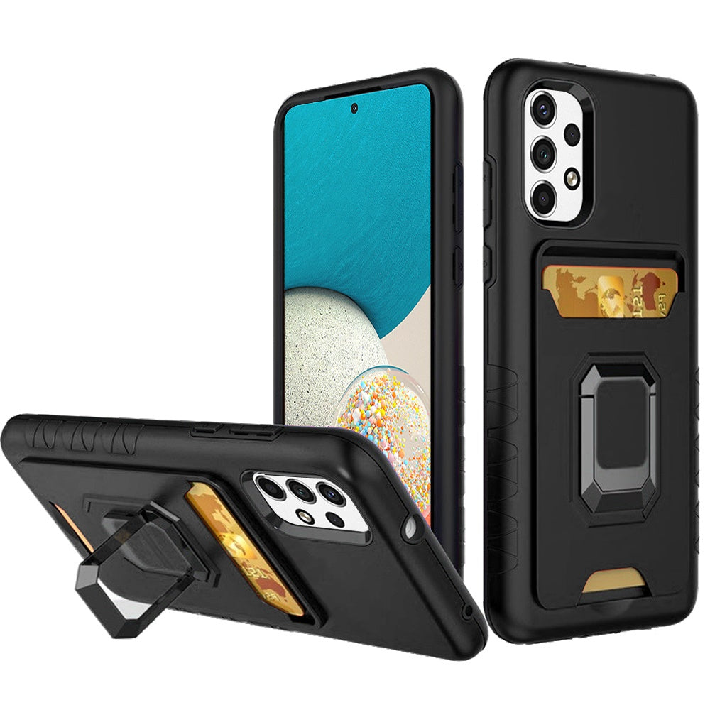 For Samsung Galaxy A53 5G Wallet Case Designed with Credit Card Holder & Stand Kickstand Ring Heavy Duty Hybrid Armor  Phone Case Cover