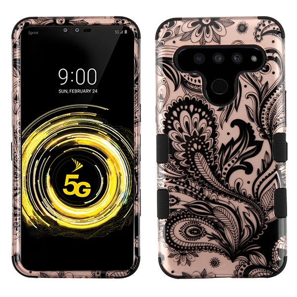 For LG V50 Thinq Hybrid Dual Layer Hard PC Cases Shockproof TPU Rugged Bumper  Phone Case Cover