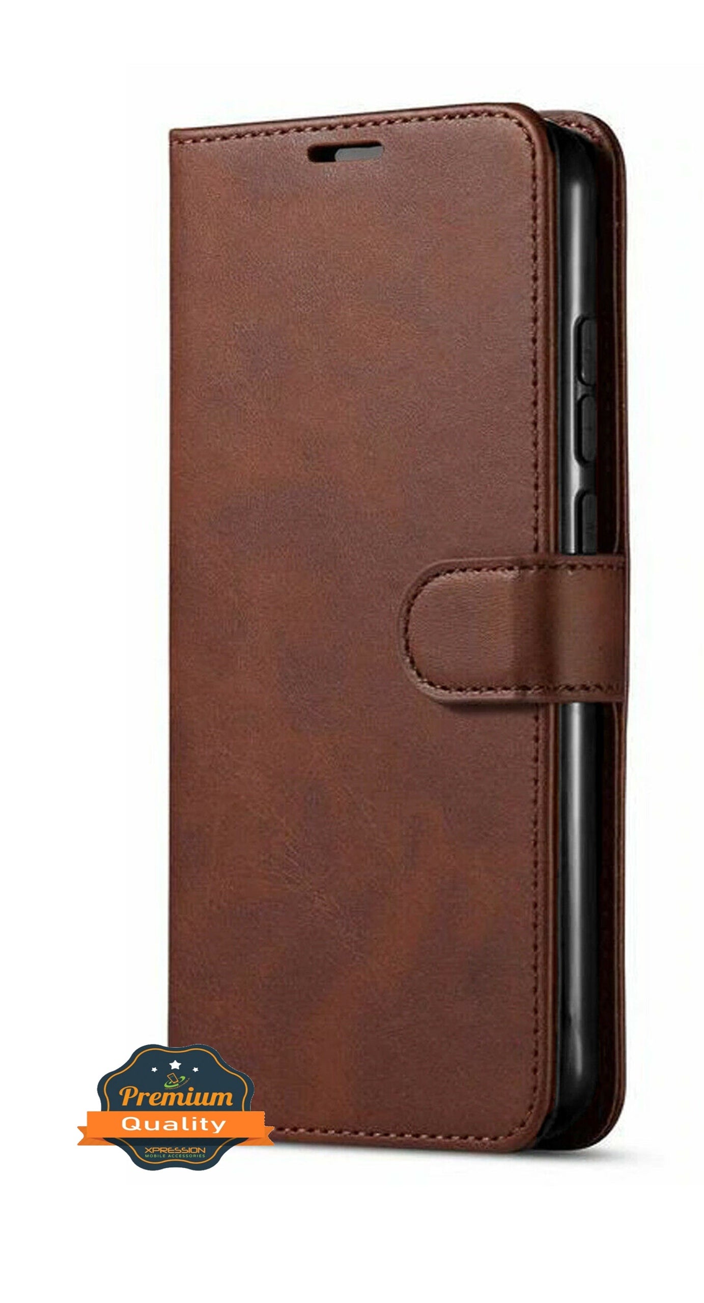For Samsung Galaxy S20 FE /Fan Edition 5G Leather Wallet Case with Credit Card Holder Storage Kickstand & Magnetic Flip Brown Phone Case Cover
