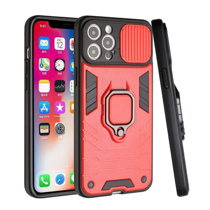 For Apple iPhone 13 Pro (6.1") Kickstand Hybrid with Camera Protector, Built-in 360° Rotate Ring Stand PC & TPU Bumper  Phone Case Cover