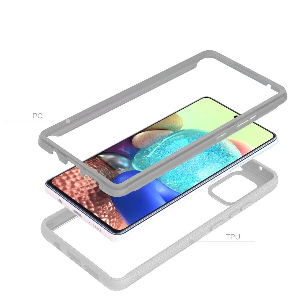 For Motorola Edge 2021 Clear Dual Layer Rugged Bumper Frame Heavy Duty Hybrid Shockproof Rubber TPU Full Body Defender  Phone Case Cover