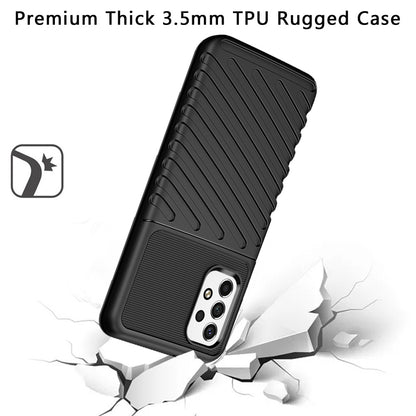 For Samsung Galaxy A33 5G Rugged Hybrid Hard Silicone Gel TPU Bumper Texture Shockproof Anti Slip Protective Stylish Slim  Phone Case Cover
