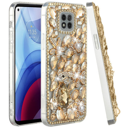 For Motorola Moto G Stylus 5G 2022 Bling Clear Crystal 3D Full Diamonds Luxury Sparkle Transparent Rhinestone Hybrid  Phone Case Cover