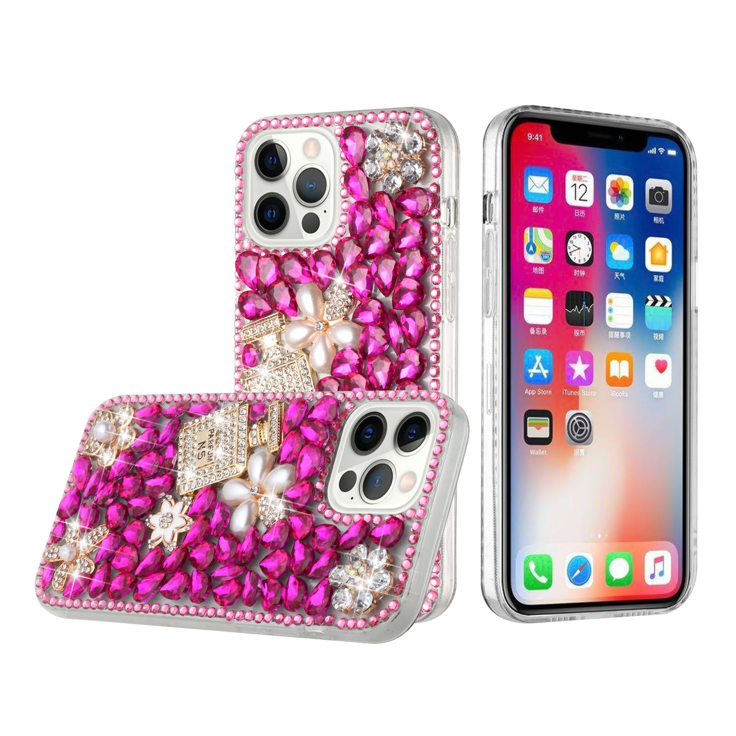 For Motorola Moto G Power 2022 Bling Clear Crystal 3D Full Diamonds Luxury Sparkle Transparent Rhinestone Hybrid Bumper  Phone Case Cover