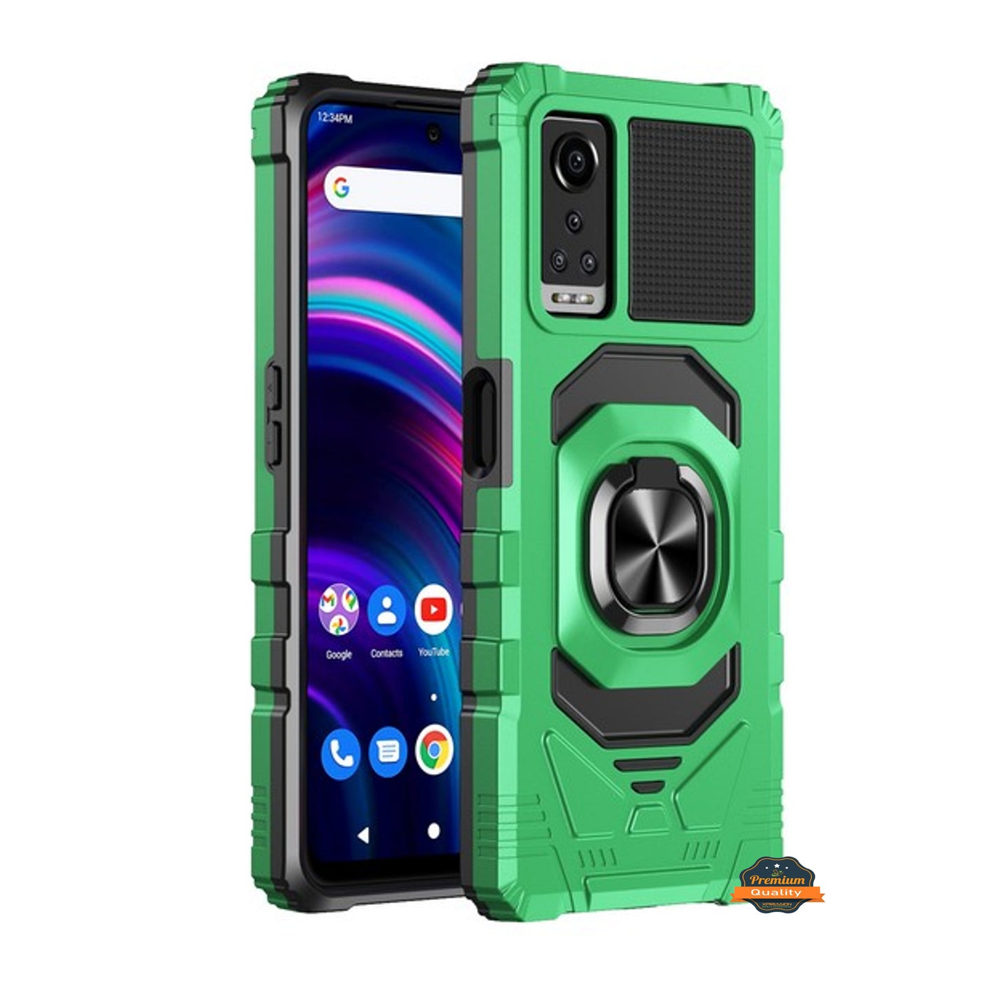 For Motorola Moto G 5G 2022 Hybrid Magnetic Car Mount Ring Kickstand Stand Holder Armor Hard Protective [Military Grade]  Phone Case Cover