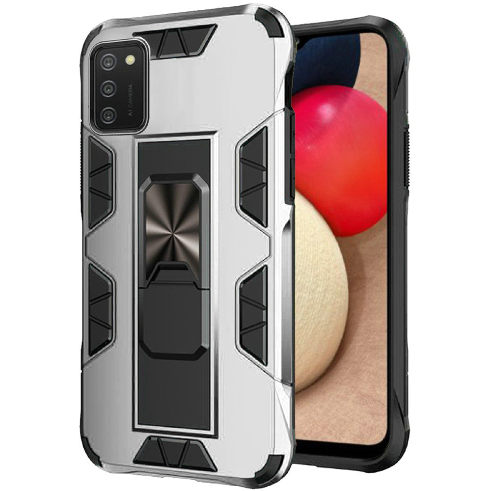 For Samsung Galaxy A02S Hybrid Magnetic Slide Ring Stand fit Car Mount Grip Holder Full Body Heavy Duty Rugged Military Grade  Phone Case Cover