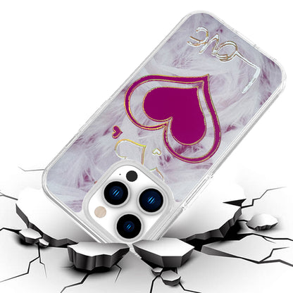 For Motorola Moto G 5G 2022 Stylish Gold Layer Printing Design Hybrid Rubber TPU Hard PC Shockproof Armor Rugged Slim Fit Love Phone Case Cover