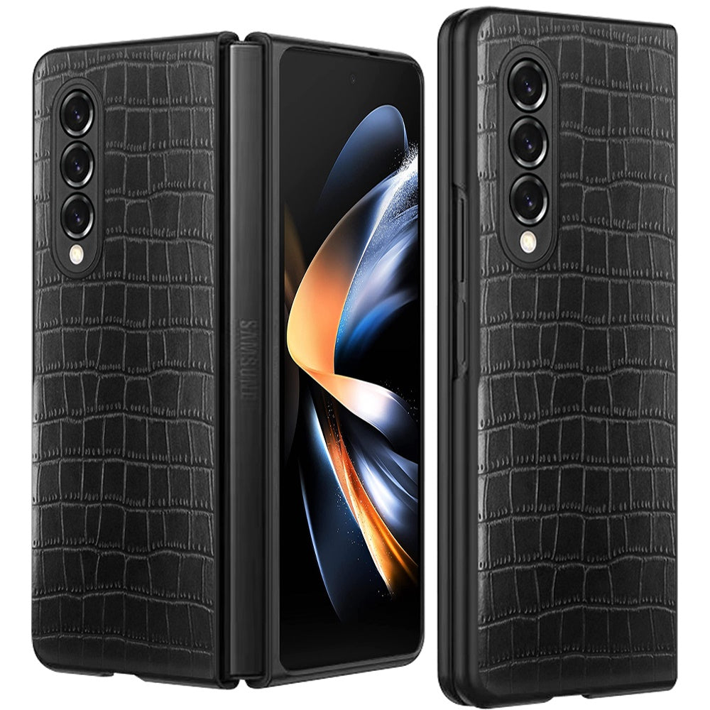 For Samsung Galaxy Z Fold 4 5G Ultra Slim Thin PU Leather Flip Snap On Hybrid Shockproof TPU PC Hard Shell Durable  Phone Case Cover