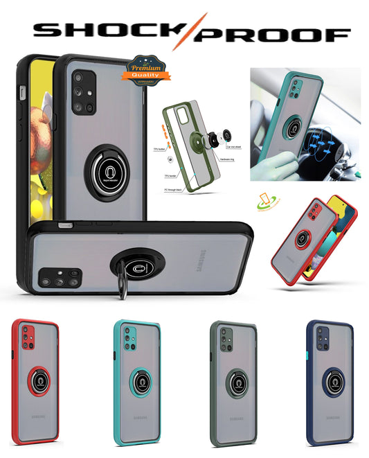 For Google Pixel 6 / 6 Pro Hybrid Protective PC & TPU Shockproof with 360° Rotation Ring Magnetic Metal Stand & Covered Camera  Phone Case Cover