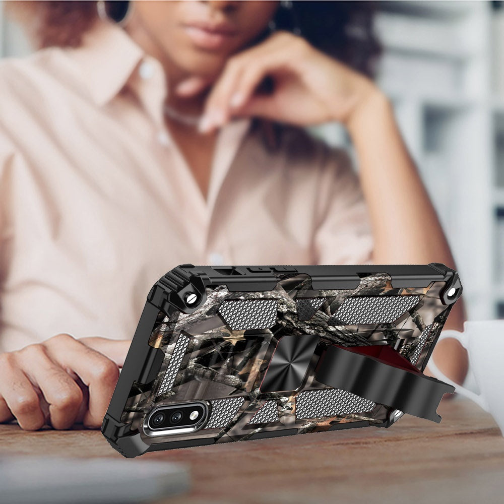 For Samsung Galaxy S22 Hybrid Camouflage [Military Grade] Rugged Kickstand Protective Fit Magnetic Car Mount Stand  Phone Case Cover