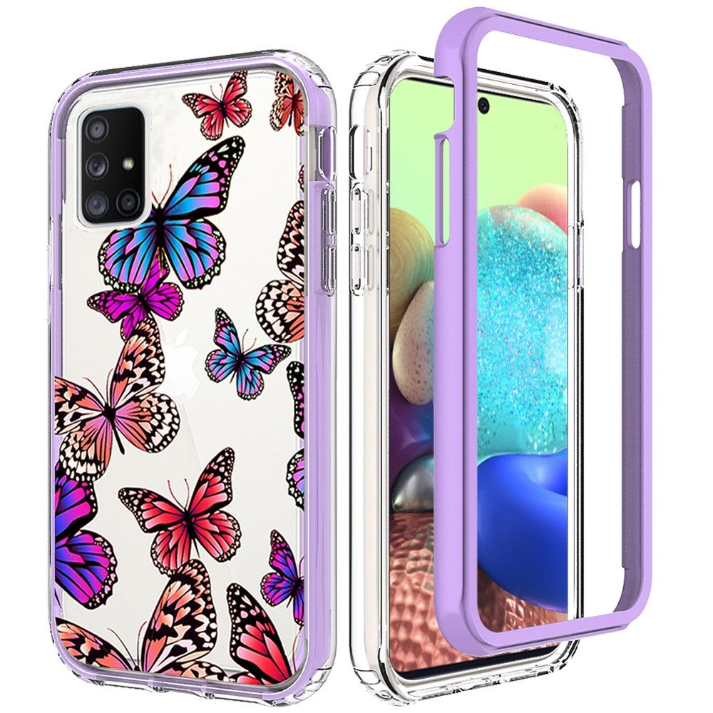 For Samsung Galaxy A71 5G Beautiful Design Hybrid Triple Layer Armor Hard PC Rubber TPU Shockproof Protective Frame  Phone Case Cover
