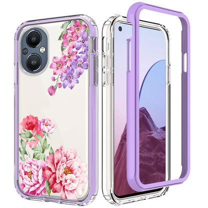 For OnePlus Nord N20 5G Beautiful Design 3 in 1 Hybrid Triple Layer Armor Hard Plastic PC Rubber TPU Shockproof Frame  Phone Case Cover