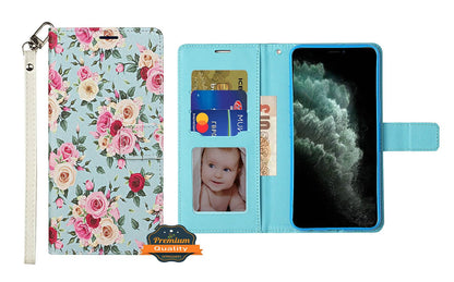 For Apple iPhone 13 Pro (6.1") Wallet Case PU Leather Design Pattern with Credit Card Slot ID Holder Strap & Stand Magnetic Folio Pouch  Phone Case Cover