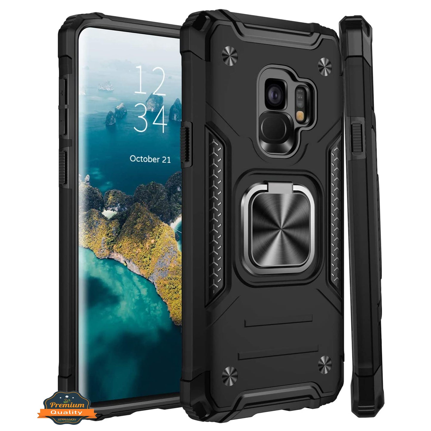 For Google Pixel 6 / 6 Pro Hybrid Dual Layer TPU and Hard PC Anti-Slip Full-Body Rugged Protective with Ring Stand Magnetic Kickstand  Phone Case Cover