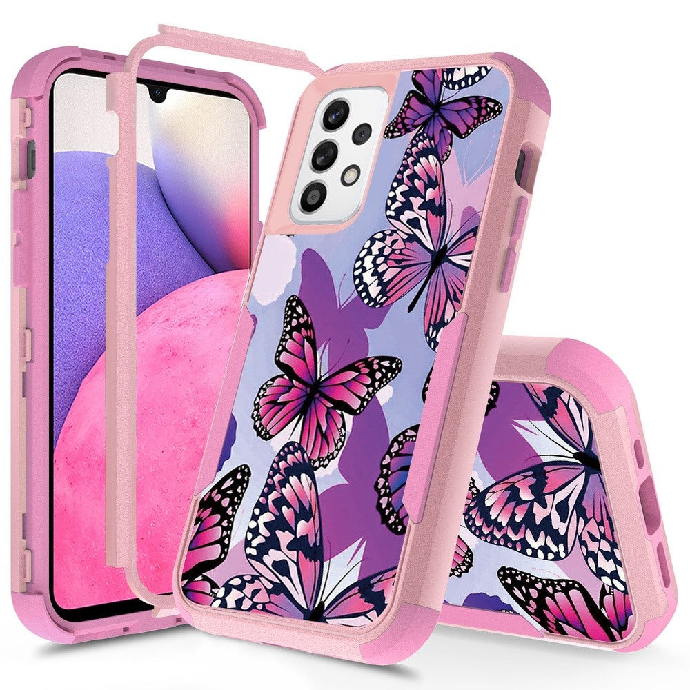 For Samsung Galaxy A33 5G Hybrid Rugged Hard Shockproof Drop-Proof with 3 Layer Protection, Military Grade Heavy-Duty  Phone Case Cover