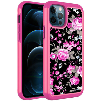 For Apple iPhone 13 Pro Max (6.7") Beautiful Design Tuff Hybrid Heavy Duty Sturdy Shockproof Full Body Soft TPU Hard Protective  Phone Case Cover