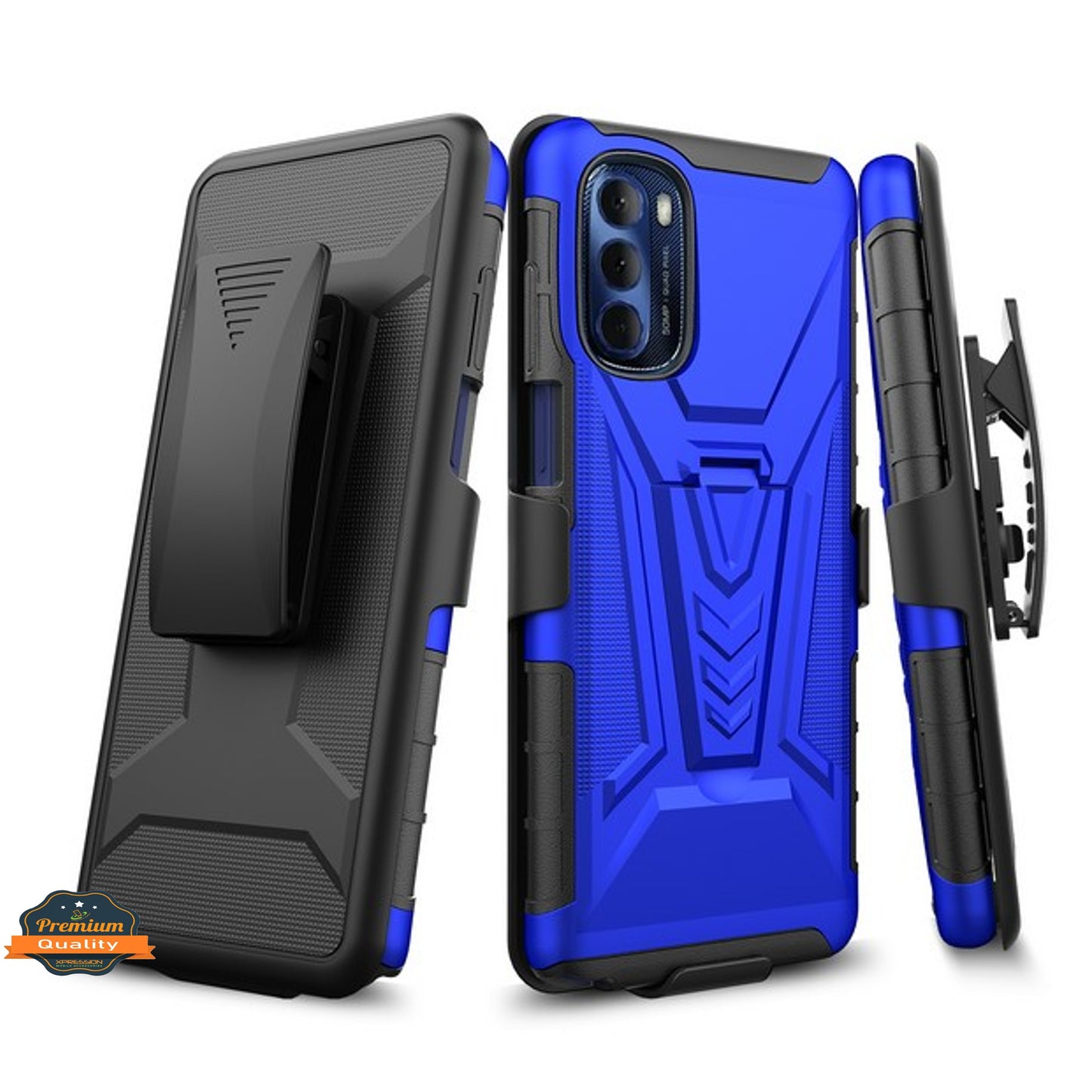 For Motorola Moto G Stylus 5G 2022 Hybrid Armor Kickstand with Swivel Belt Clip Holster Heavy Duty 3in1 Shockproof Rugged  Phone Case Cover