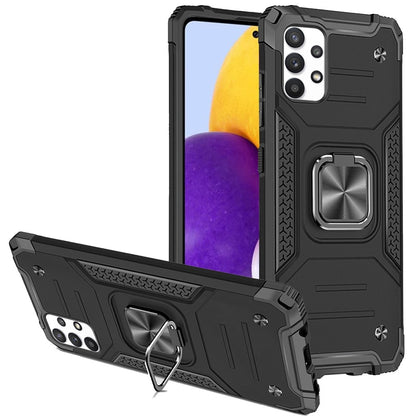 For Samsung Galaxy A73 5G Armor Hybrid with Ring Holder Kickstand Shockproof Heavy-Duty Durable Rugged Dual Layer  Phone Case Cover