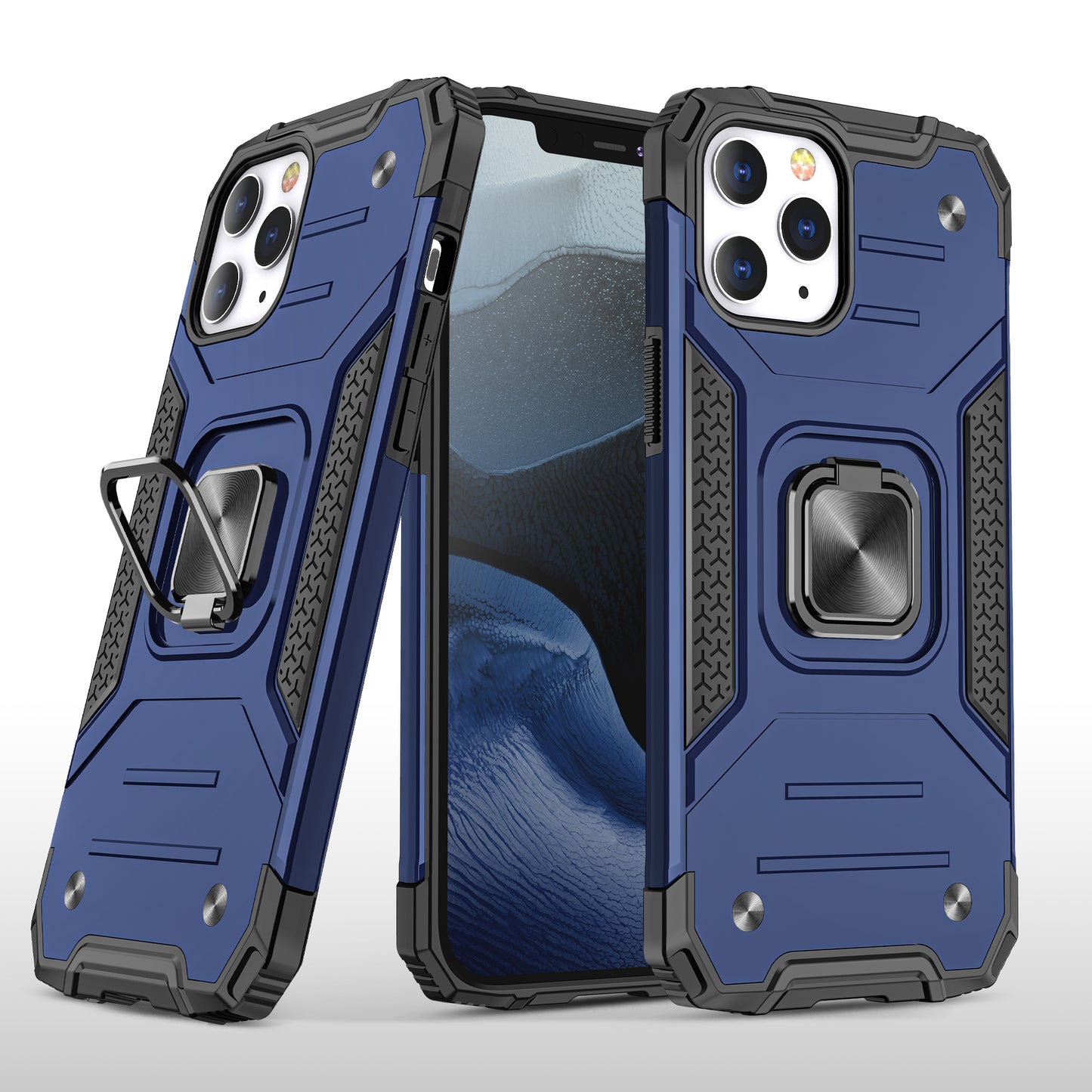 For Apple iPhone XR Armor Hybrid with Ring Holder Kickstand Shockproof Heavy-Duty Durable Hard TPU Rugged Dual Layer  Phone Case Cover