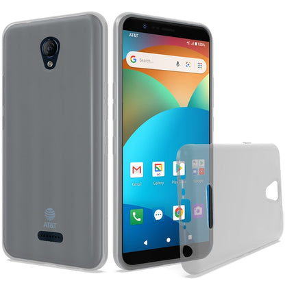 For AT&T Fusion Z, Motivate Hybrid Rubber Soft Silicone Gummy TPU Gel Candy Skin Flexible Skinny Slim Thin Protector  Phone Case Cover