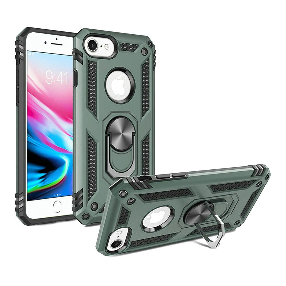 For Apple iPhone SE 3 (2022) SE/8/7 Hybrid Armor Durable Dual Layer with 360 Degree Rotatable Ring Stand Holder Kickstand  Phone Case Cover