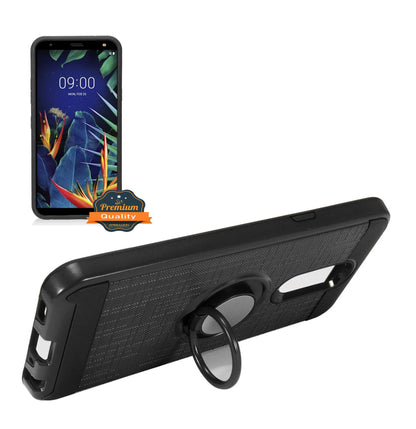 For Revvl V+ Plus 5G (T-Mobile /Metro) Hybrid 360° Ring Armor Shockproof 2 in 1 Holder with Ring Stand for Magnetic Car Mount  Phone Case Cover