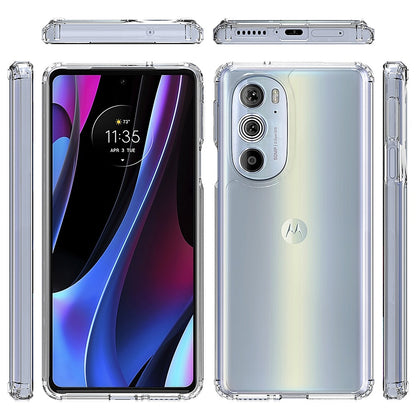 For Motorola Edge+ 2022 /Edge Plus Hybrid Slim Crystal Clear Transparent Shock-Absorption Bumper TPU Hard PC Back Frame  Phone Case Cover