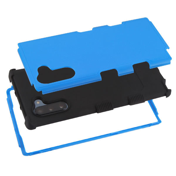 For Samsung Galaxy S10 5G (6.7") Hybrid Three Layer Hard PC Shockproof Heavy Duty TPU Rubber Anti-Drop Blue Phone Case Cover