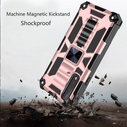 For Apple iPhone 12 Pro Max (6.7") Heavy Duty Stand Hybrid [Military Grade] Rugged with Built-in Kickstand Fit Magnetic Car Mount  Phone Case Cover