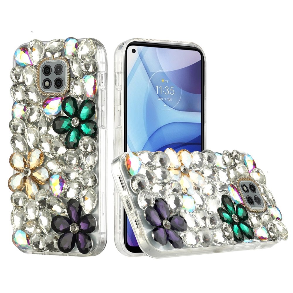 For OnePlus Nord N20 5G Bling Clear Crystal 3D Full Diamonds Luxury Sparkle Transparent Rhinestone Hybrid Protective  Phone Case Cover
