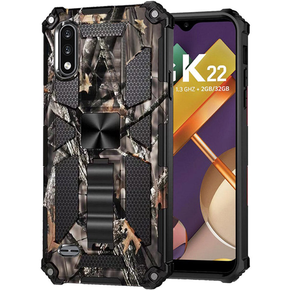 For Samsung Galaxy A71 5G Heavy Duty Hybrid Camouflage [Military Grade] Rugged Protective Fit Magnetic Car Mount Stand  Phone Case Cover