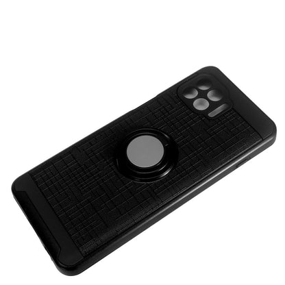 For Motorola Moto One 5G, Moto G 5G Plus Hybrid 360° Ring Armor Shockproof Dual Layers Rugged 2 in 1 Holder with Ring Stand Black Phone Case Cover