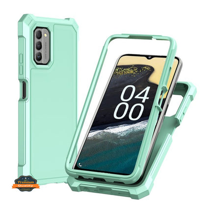 For Nokia G400 Hybrid 2in1 Front Bumper Frame Cover Square Edge Shockproof Soft TPU + Hard PC Anti-Slip Heavy Duty  Phone Case Cover