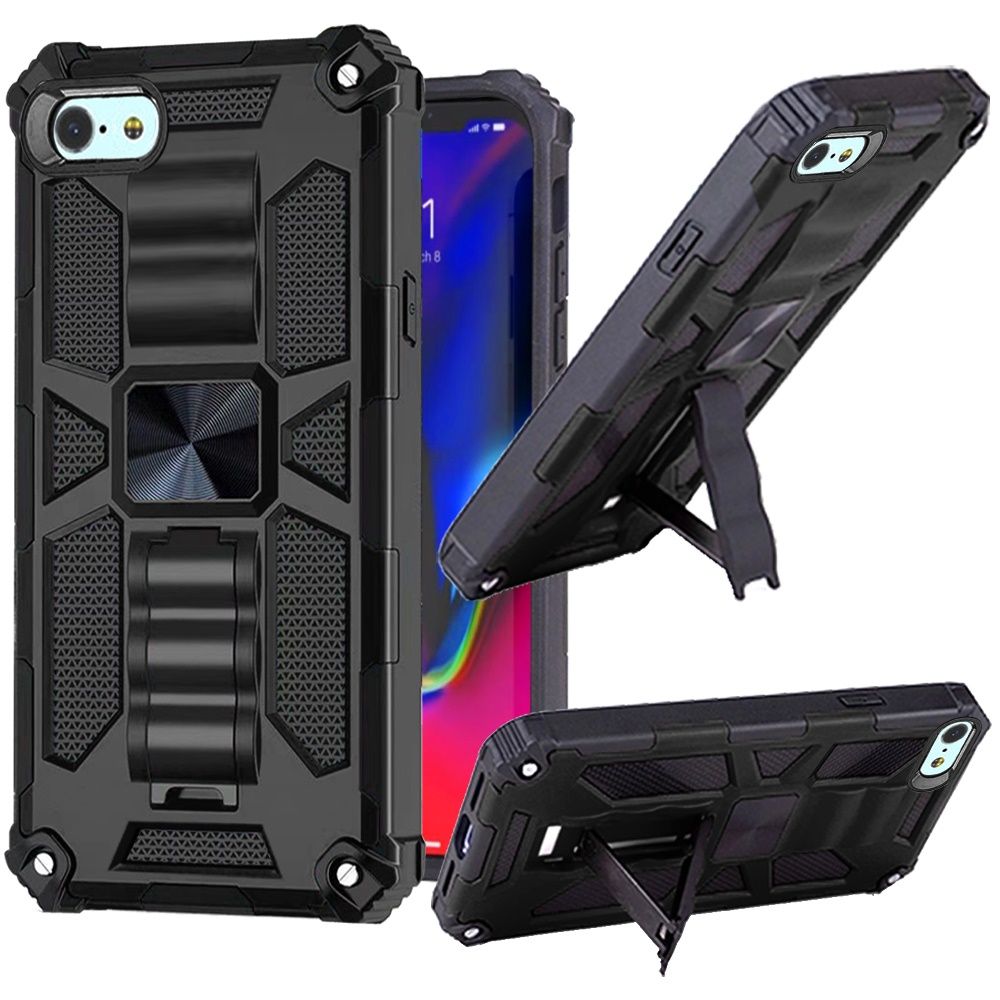 For Apple iPhone SE 3 (2022) SE/8/7 Heavy Duty Stand Hybrid Shockproof [Military Grade] Rugged with Built-in Kickstand  Phone Case Cover
