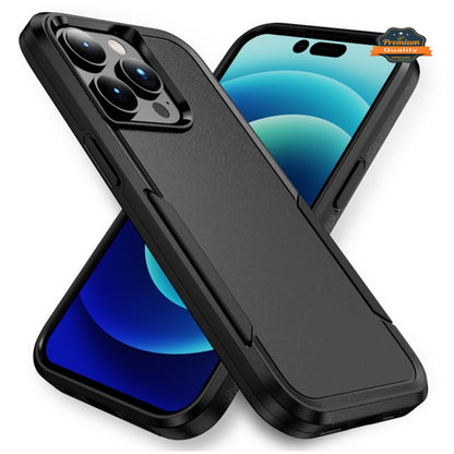 For Apple iPhone 14 /Pro Max Hybrid Bumper Rugged Dual Layer Heavy-Duty Military-Grade Rubber TPU Defender Protective  Phone Case Cover